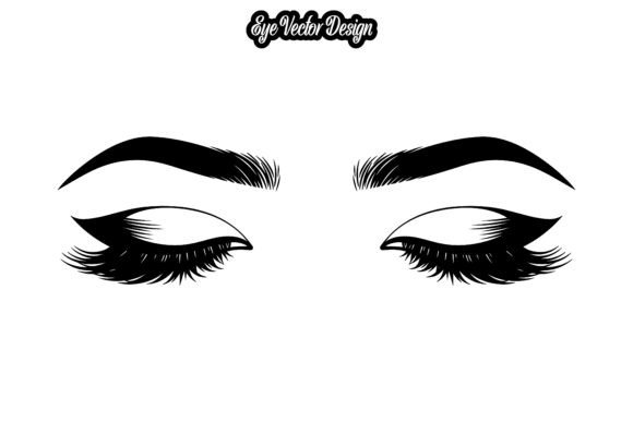 Closed Lush Lash Vector: A Design Asset for Beauty Brands