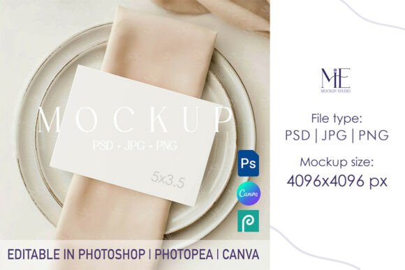 Elevate Your Brand with a Boho Thank You Card Mockup and Wedding Name Place Card PSD