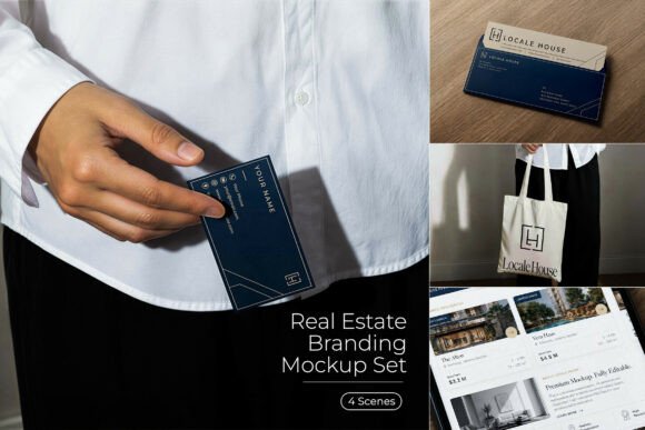 Elevate Your Brand with a Real Estate Mockup Set