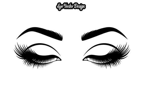 Elevate Your Brand with Bold Makeup Lashes Vector Design