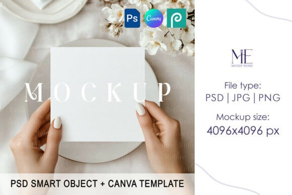 Elevate Your Brand with Square and Invite Card Mockups