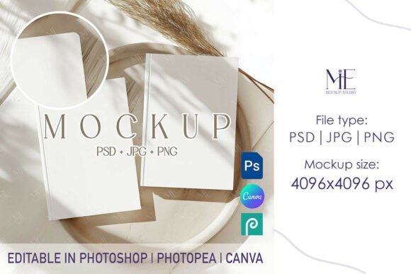Elevating Brand Perception with the Hardcover Journal Mockup A5 Two Notebook