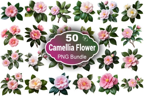 Elevating Your Creative Projects with High-Quality Camellia Flower Clipart