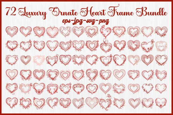 Evaluating the 72 Luxury Ornate Heart Frame Bundle for Professional Design Work