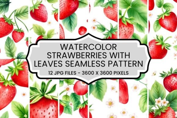 Evaluating the Versatility of Watercolor Strawberries with Leaves for Modern Design
