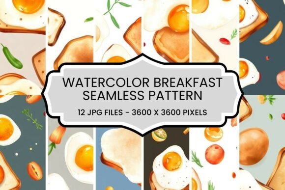 Evaluating the Watercolor Breakfast Seamless Pattern for Commercial and Creative Projects