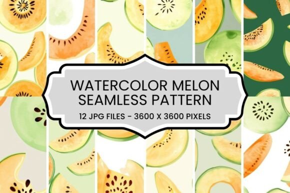 Evaluating the Watercolor Melon Seamless Pattern Set for Creative Projects