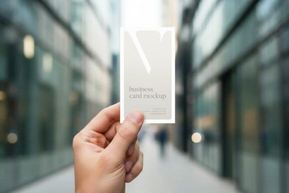 Hand Holding Business Card Mockup: Real Connection