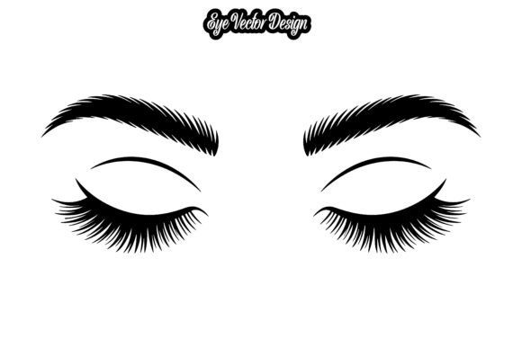 Natural Closed Lash Vector Design for Beauty Branding