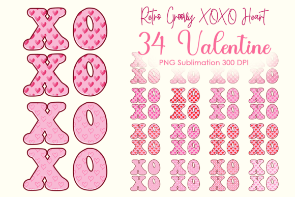 Retro Groovy XOXO Heart Valentine PNG: A Designer's Guide