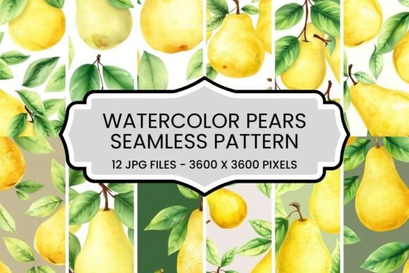 Unlocking Creative Potential: A Guide to the Watercolor Pears Seamless Pattern Set