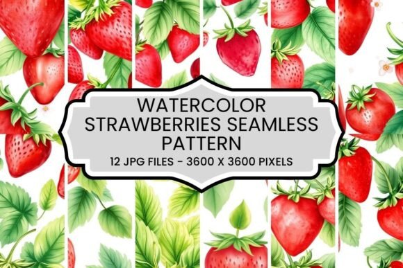 Unlocking Creative Potential with a Watercolor Strawberries Seamless Pattern Collection